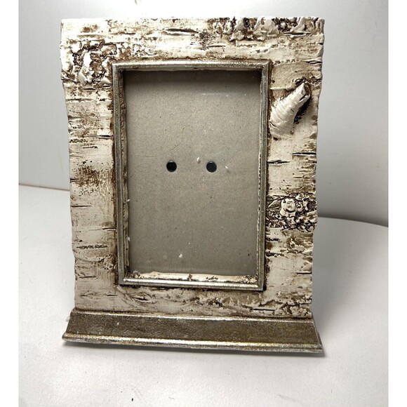 CBK Birch Bark Lodge Style Resin 4X6 Photo Frame NWT - Picture 3 of 5